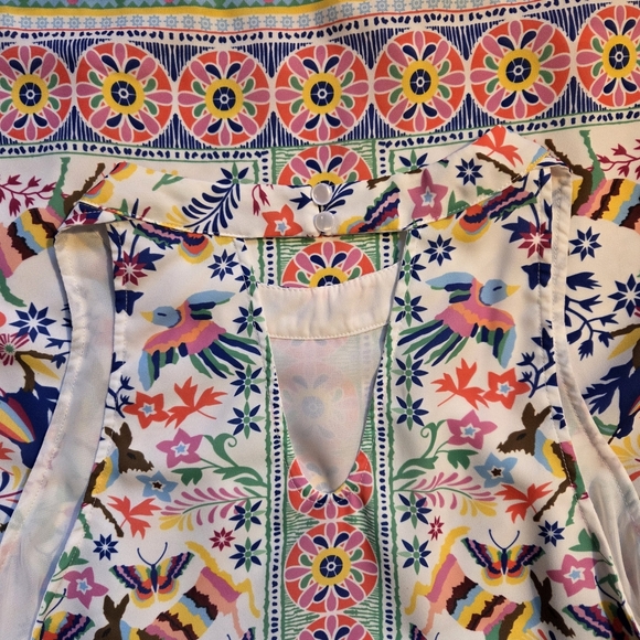 Sunny Girl Australia Colorful Print Sleeveless Top NWT Medium Vacation Resort - Picture 11 of 16